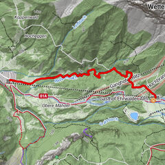 Ehrwald, Aufstieg zum Tiroler Haus