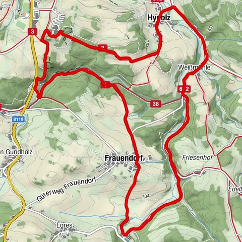 Groß Gerungs, Rot 1 Mühlenweg