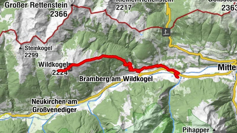 HOHE TAUERN PANORAMA TRAIL | ET05: Rettenstein View | Wildkogelbahn Mountain Station/Neukirchen-Bramberg - Hollersbach