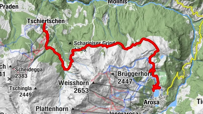Tschiertschen – Ochsenalp – Arosa