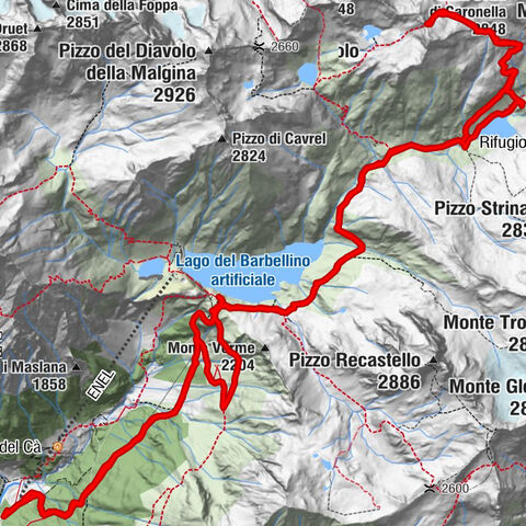 Rifugio Curo’ e lago del Barbellino - lago naturale del Barbellino - lago Gelt