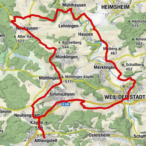 Sport spirit meets culture and scenic beauty: circular bike route from Althengstett to the Wendelinus Chapel