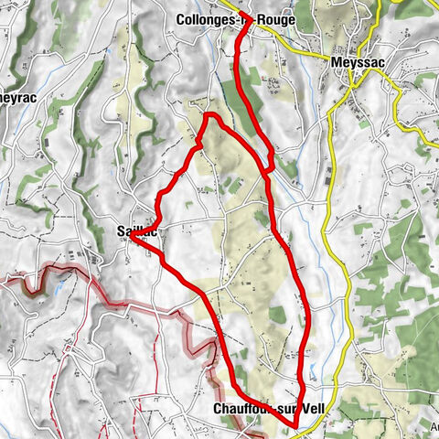 Leisure cycling route: the red stones