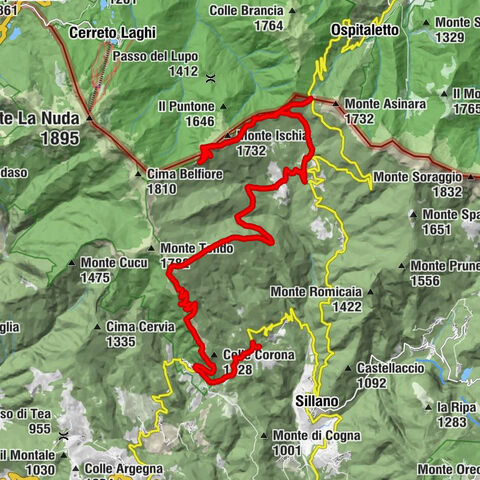 Pradarena-LMastrone-Costa Romana-Posola-Dalli Sopra