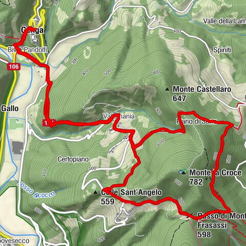 Rundweg Monte Ginguno Monte la Croce