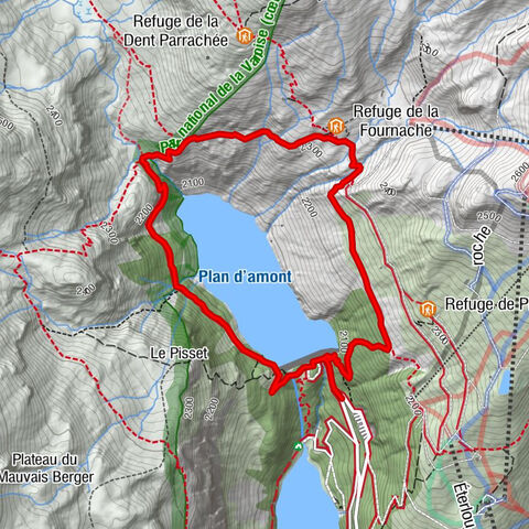 Walking tour of the Plan d'Amont dam