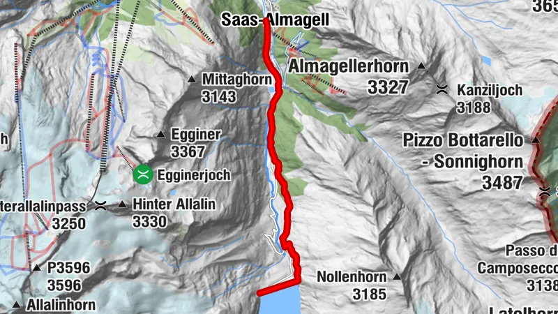Valley route Mattmark