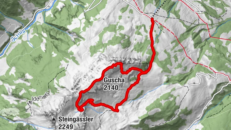 Guscha ridge path