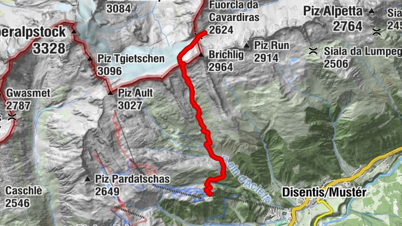Kronenwanderung: Disentis - Cavardirashütte (Etappe 1)