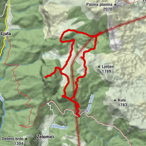 Treskavica - Obarci, Veliki Konik 1609 mnv, Donja bara, Gornja bara, Ciganski do, Obarci