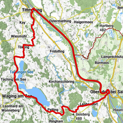 Tagestour: Taching-Laufen-Tittmoning-Tengling