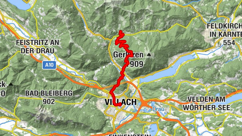 09 Salzsteigweg, 22. Etappe: Arriach - Villach