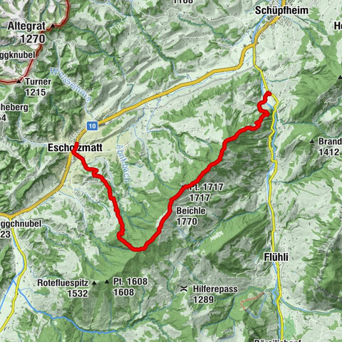 Klusstalden - Gsteig - Beichle - Herbrig - Ziegerhütten - Escholzmatt