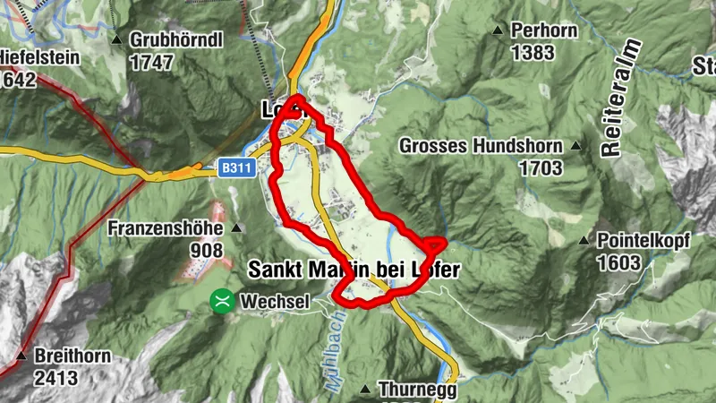 Along the Saalach to St. Martin