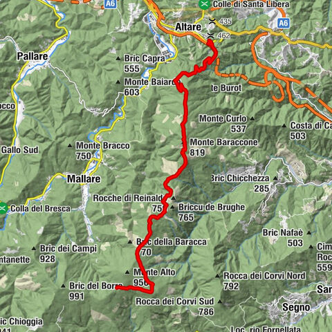 Trail no. 16: Colla di San Giacomo - Colle di Cadibona