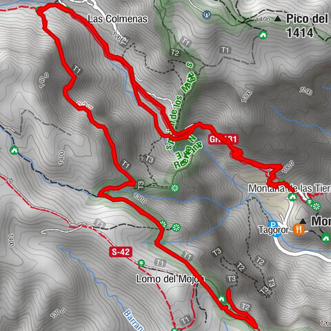 Barranco Guayadeque zur Degollada del Pino Carado