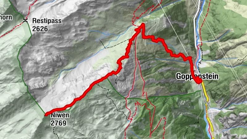 Goppenstein - Faldumalp - Niwen