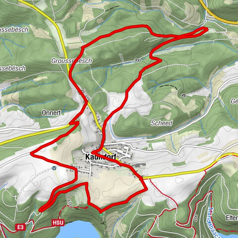 Kaundorf, Luxembourg, Sentier autopédestre