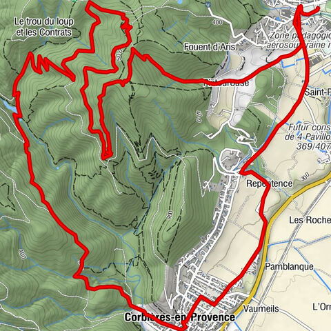 Mountain bike route no. 24 - Between Sainte-Tulle and Corbières