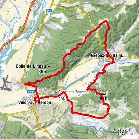 FFC MTB site - Provence Verdon - Circuit 16 - Red