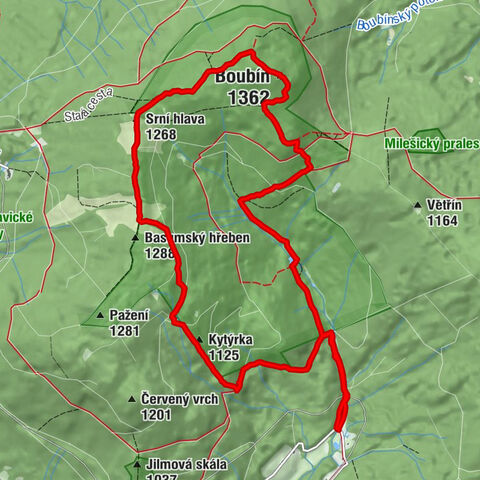 Auf den König des Sumava Nationalparks - Boubin (1.362m) - Wilson Holz-Route