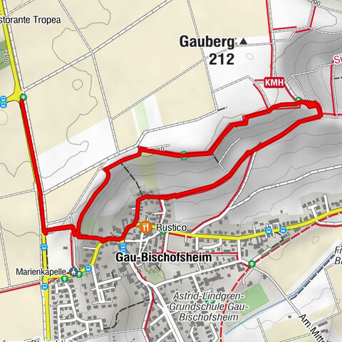 Kl Mainzer Höhenweg bei Gau-Bischofsheim, Deutschland