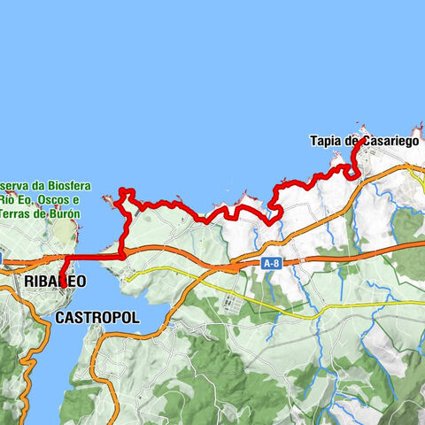 Camino del Norte Alternative Tapia de Casariego - Ribadeo