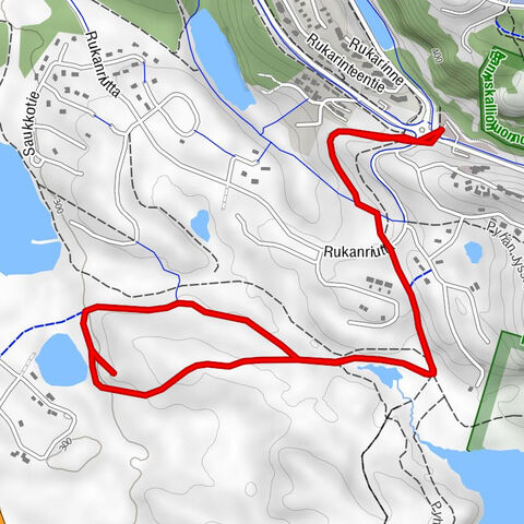 Kivilampi XC mountain biking trail in Ruka, Kuusamo