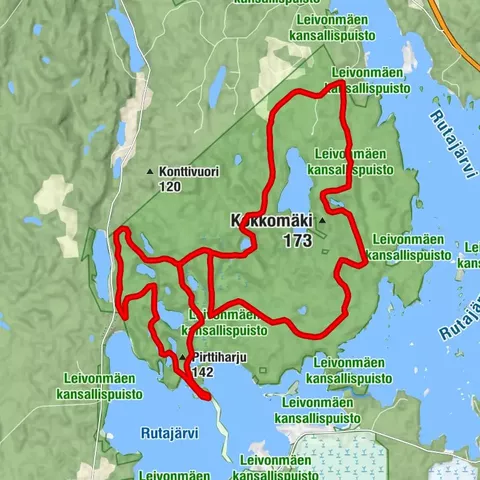 Leivonmäki mountain biking route