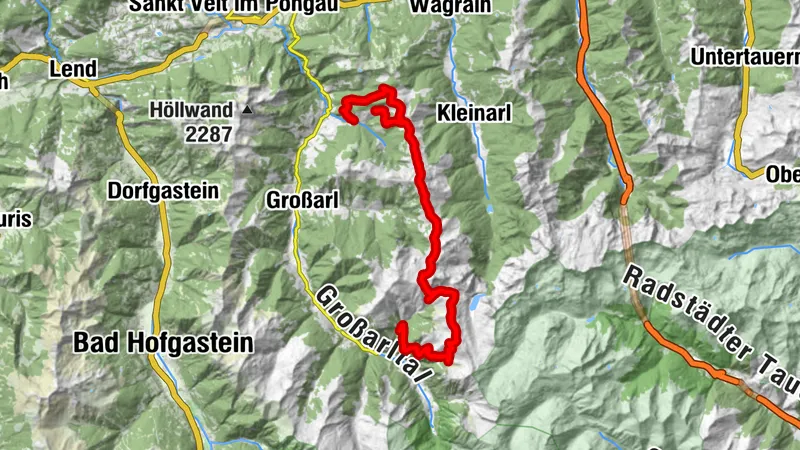 Großarltal: 3-day hike from Kitzstein (fork) to Kreuzeck