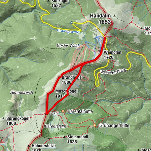 Weinebene - Moschkogel - Rundweg