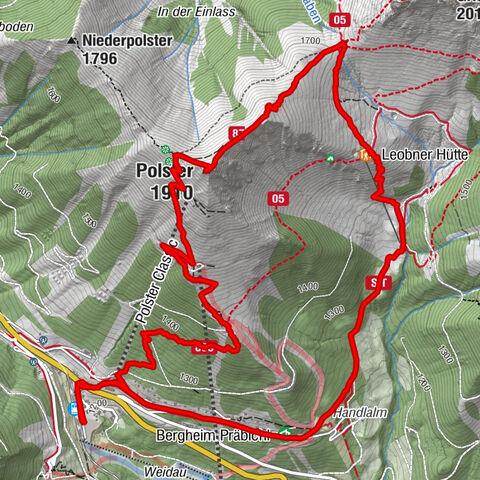 Präbichl - Polster - Leobner Hütte - Präbichl