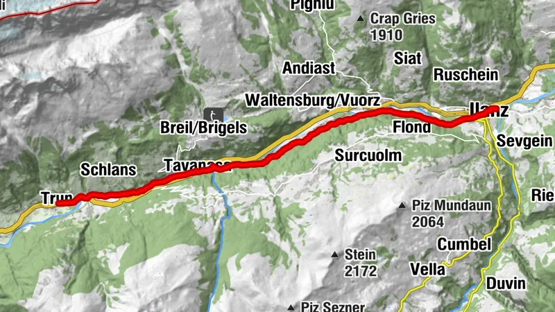 Stage 5: Rhine hike Trun - Ilanz