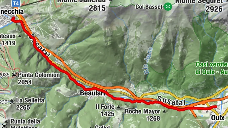 BARDONECCHIA Former cross-country ski trail Beaulard - Oulx