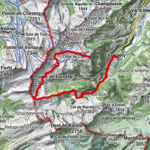 From Croix de Culet via the Col de Cou to Champéry