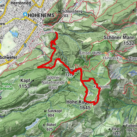 Hohe Kugel über Alpe Gsohl