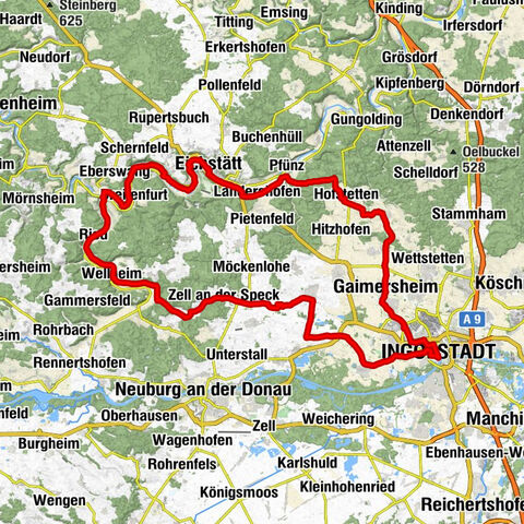 Pleasure route on historic paths