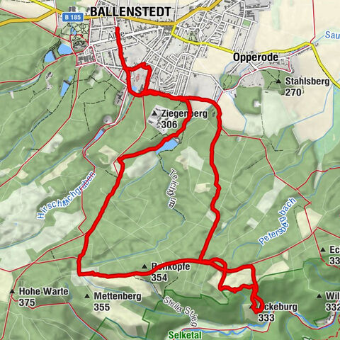 Von Ballenstedt zur Ackeburg und Selkeaussicht