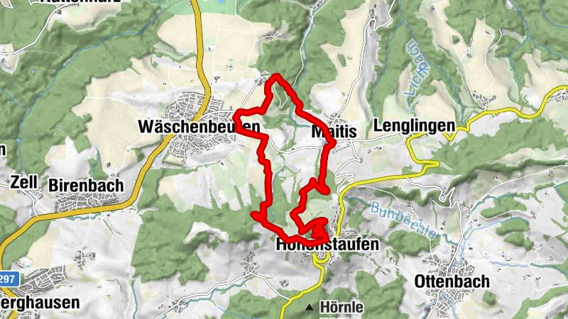 Löwenpfad "Staufer-Runde" - Barbarossa's traces before a dreamlike backdrop