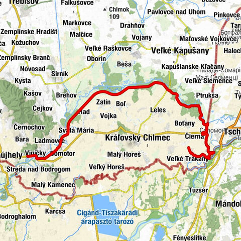 Cierna nTisou - Trakany- hranica - latorica
