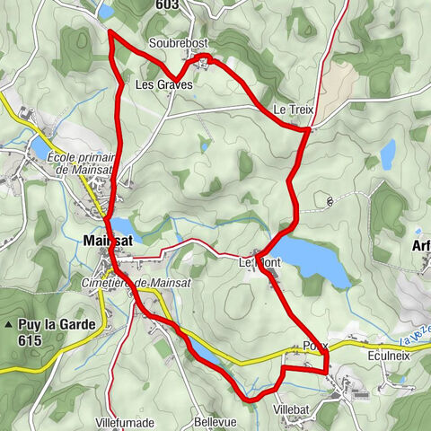 Mountain bike route No. 2 - Soubrebost