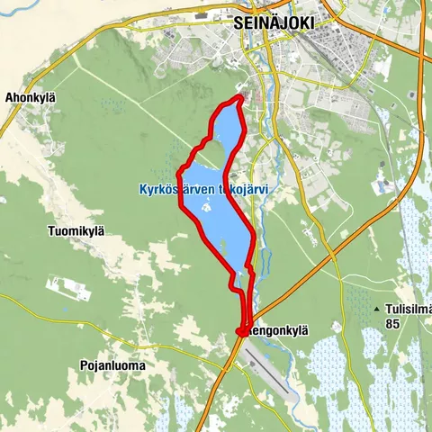 Kyrkösjärvi route