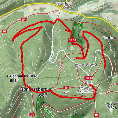 Winterwanderweg am Donnersberg
