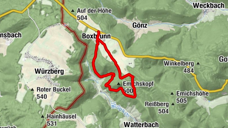 Rundweg im Ortsteil Boxbrunn - Bo1