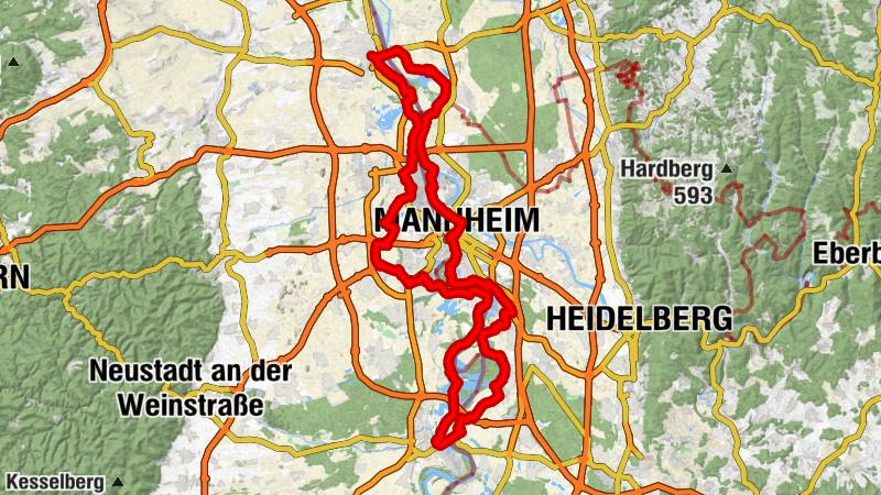 Veloroute Rhine (Speyer-Worms)