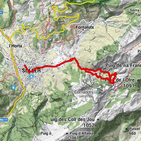 Sóller - Camí vell - Pas de ses Lloses - Torrent de Biniaraix - Sóller