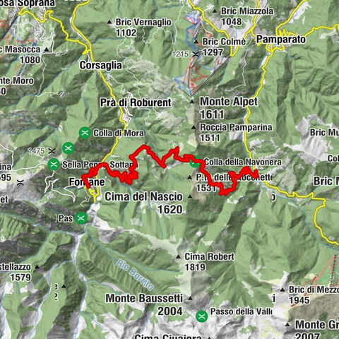 Sentiero Tanaro: Tappa 16 Pamparato (Borgo di Valcasotto) - Frabosa Soprana (Fraz.Fontane)