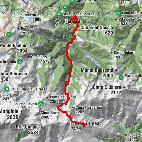 Sentiero Tanaro: Tappa 17 Frabosa Soprana (Fraz.Fontane) - Ormea (Rifugio Valcaira)