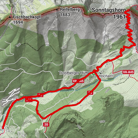 Sonntagshorn über Hochalm (Unken, Heutalbauer)