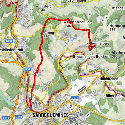 Jakobsweg stage Kloster Gräfinthal to Bad Rilchingen-Hanweiler (south route)